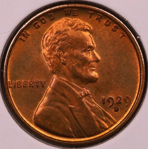 1929-D Lincoln Cent Choice BU+ Red Brown ***RARE ORIGINAL RED BROWN CENT***
