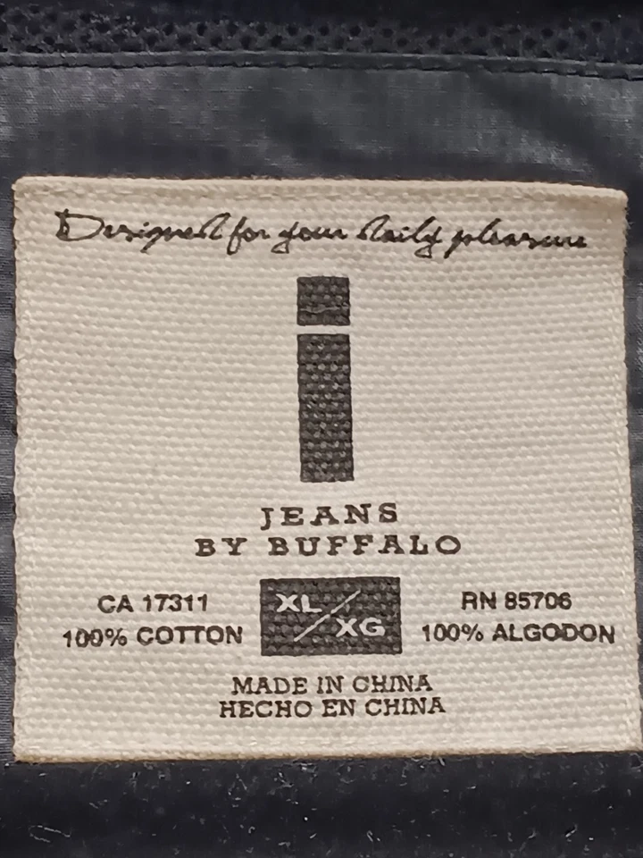 Chaqueta bomber i Jeans by Buffalo negra para hombre XL 100 % algodón utilitaria Foto 2 de 4