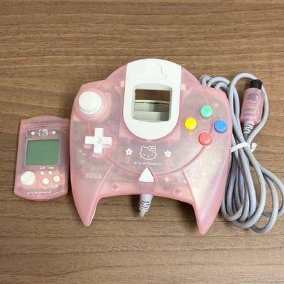 Sega Dreamcast Console Hello Kitty Skeleton Pink HKT-3000 Keyboard