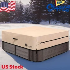 Waterproof Hot Tub Cover -Outdoor Spa Cover Cap(Actual Size 93''x93''x20''