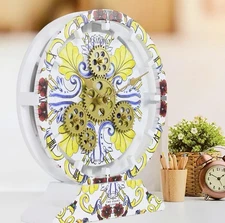 The Gears Clock ITALY LINE DESK CLOCK ROUND (HYBRID WALL) 10 INCH POSITANO