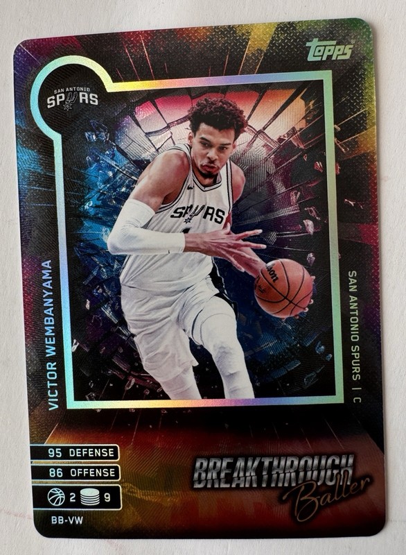 San Antonio Spurs 2025 Topps - Match Attax  Victor Wembanyama #BB-VW WEMBY
