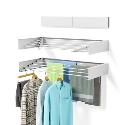 Laundry Drying Rack Collapsible, Wall Mounted, Clothes Drying Rack, 31.5 Wide...