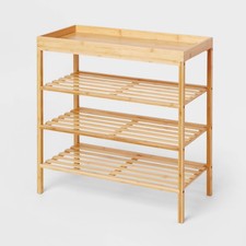 4 Tier Bamboo Shoe Rack - Brightroom: Shoe Organizer for Closet