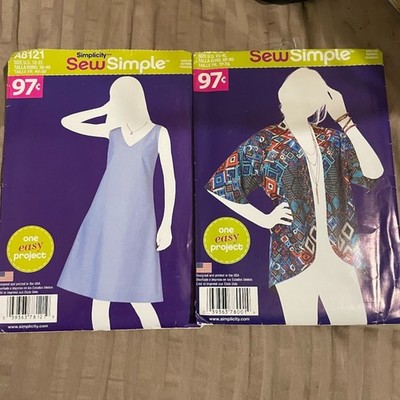Simplicity SEW SIMPLE LAGENLOOK Dress Kimono Jacket Two Patterns  12-22 xs-xL