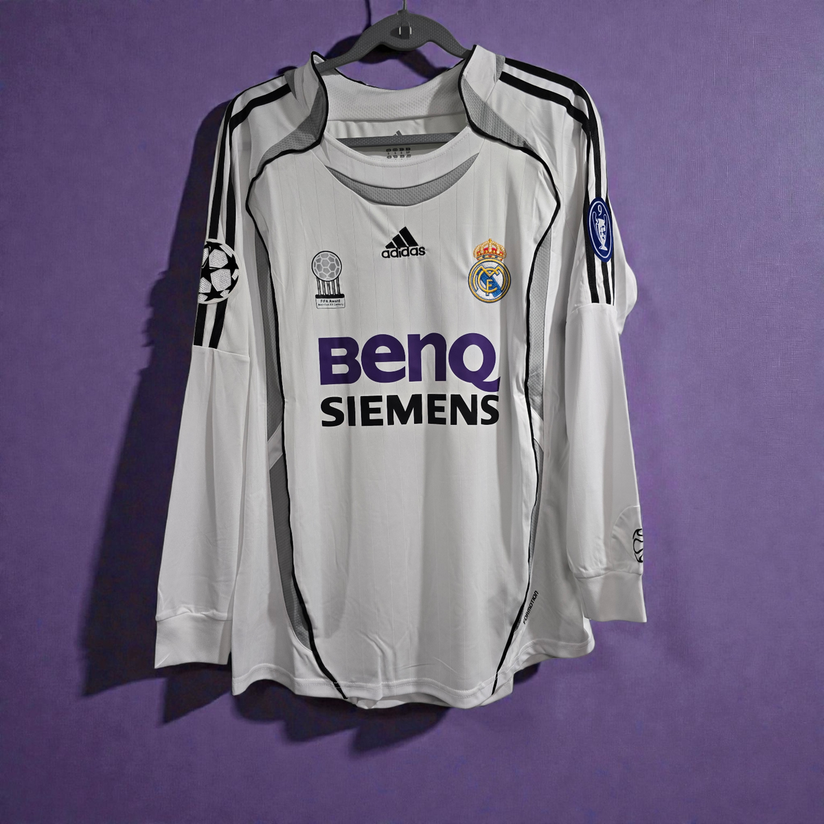 01 - R. Madrid 06/07 Home UEFA - White - Ronaldo # 9 - XL (Run