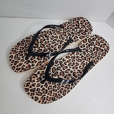Leopard Rubber Flip Flop Size US 10