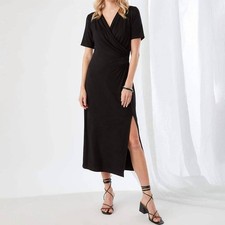 Karen Kane Alicia Faux Wrap Midi Dress Size XS