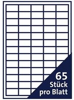 6500 Soennecken Etiketten 38,1X21,2 Mm Kompatibel Zu Avery Zweckform 3666, Weiss