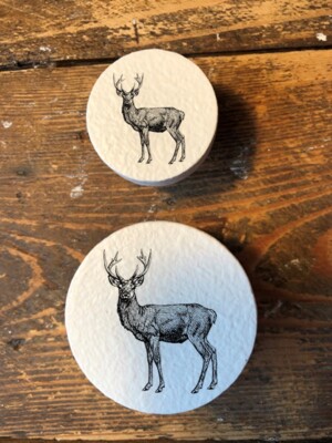 Handgefertigte Hirsch Hirsch Türklinken Holzgriff Schublade 5 cm x1