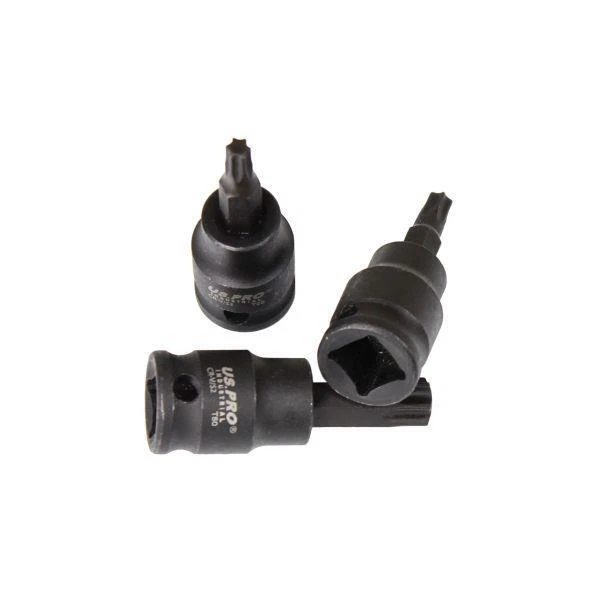 US PRO INDUSTRIAL 9pc 3/8” DR Impact Torx Star Bit Sockets Set T20 - T60 3955 - Image 3 of 4