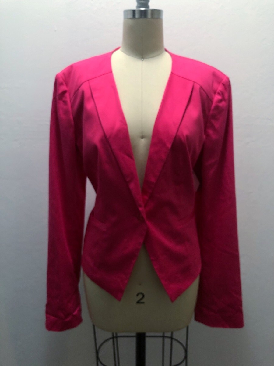NWT Halogen Womens Sz L Pink Blazer SIngle Button