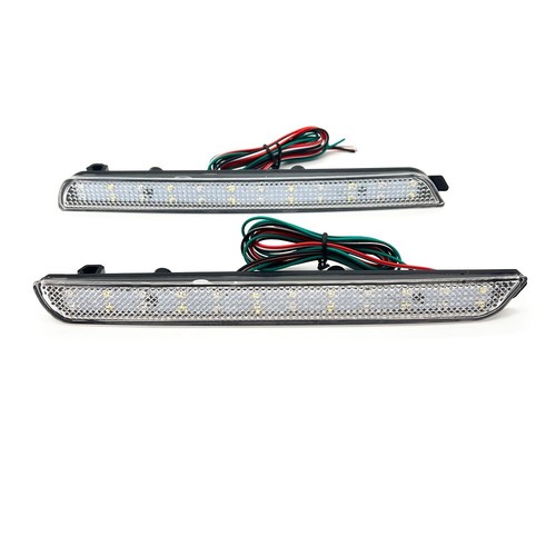 2x Clear Lens LED Rear Bumper Reflector Backup Tail Brake Light For 2004-2009 Mazda 3 Axela