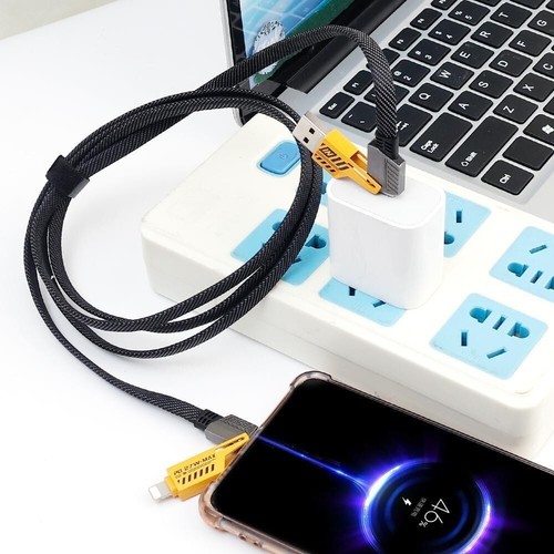65W Super Fast Charging Cable for iP Android 4 IN 1 W Type C Quick Charging - Picture 7 of 10