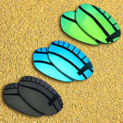 3 Pairs Lenses Replacement for-Costa Del Mar Brine Polarized-Black&Blue&Green