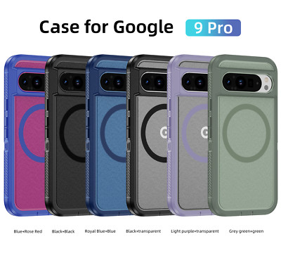 For Google Pixel 9 Pro XL 8A Fashion Transparent Magsafe Shockproof Phone Case