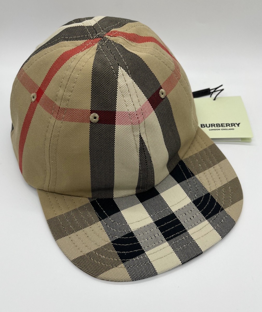 ハット BURBERRY Check logo cap Beige 8100741 Burberry London Check Logo Baseball Cap Hat Beige Size M | eBay