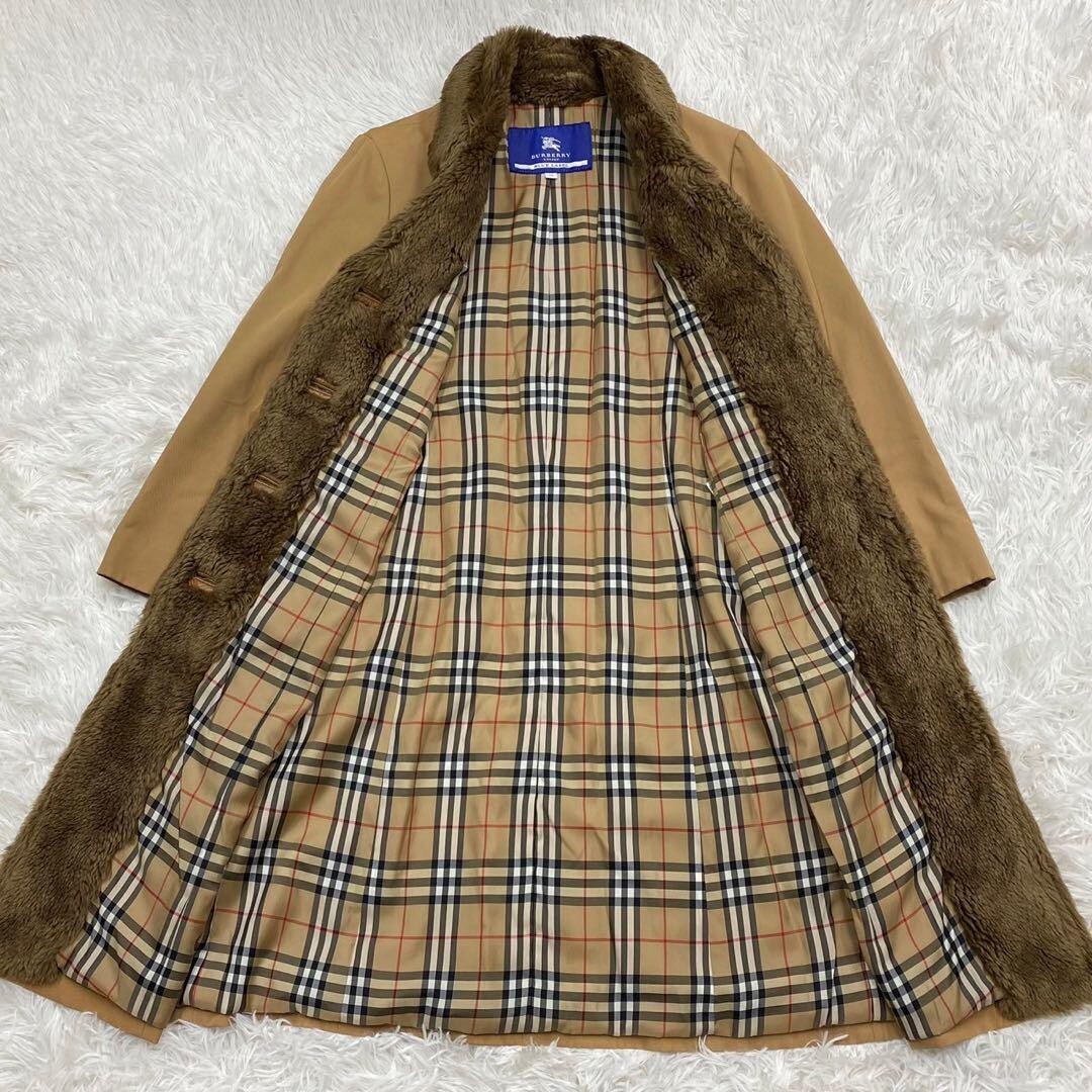 BURBERRY LONDON BLUE LABEL ピーコート 38サイズ BURBERRY LONDON BLUE LABEL long Coat Women Size 38 nylon beige
