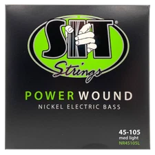 S.I.T Power Wound Nickel Bass Strings; gauges 45-105