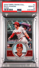 2018 TOPPS TRANSCENDENT RHYS HOSKINS RC #2 ICONS PSA 10 GEM MINT RARE 65/83 POP2