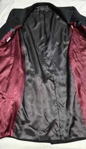 Paul Smith Double Breasted Long Overcoat Black Size Medium uk 40 eu 50 £740 - Picture 6 of 9
