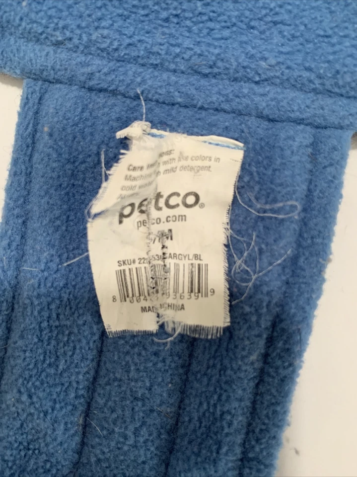 Chaleco Petco Perro Azul Gris Argyle Suave Cálido Mediano M Foto 3 de 3