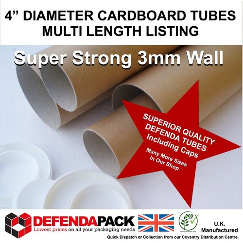 POSTAL TUBES A4 A3 A3+ A2 A1 A0 2A0 4A0 100mm 10cm 4" WIDER DIAMETER