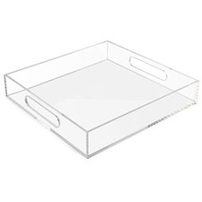 Acrylic Serving Tray Clear Decorative Serving Trays with Handles for Kitchen ...