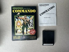 1986 Commando Intellivision Video Game Complete w/ Box Manual & Cartridge