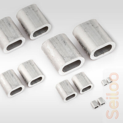 Aluminium Drahtseilklemmen Alupressklemmen Seilklemme Stahlseil EN Presshülsen