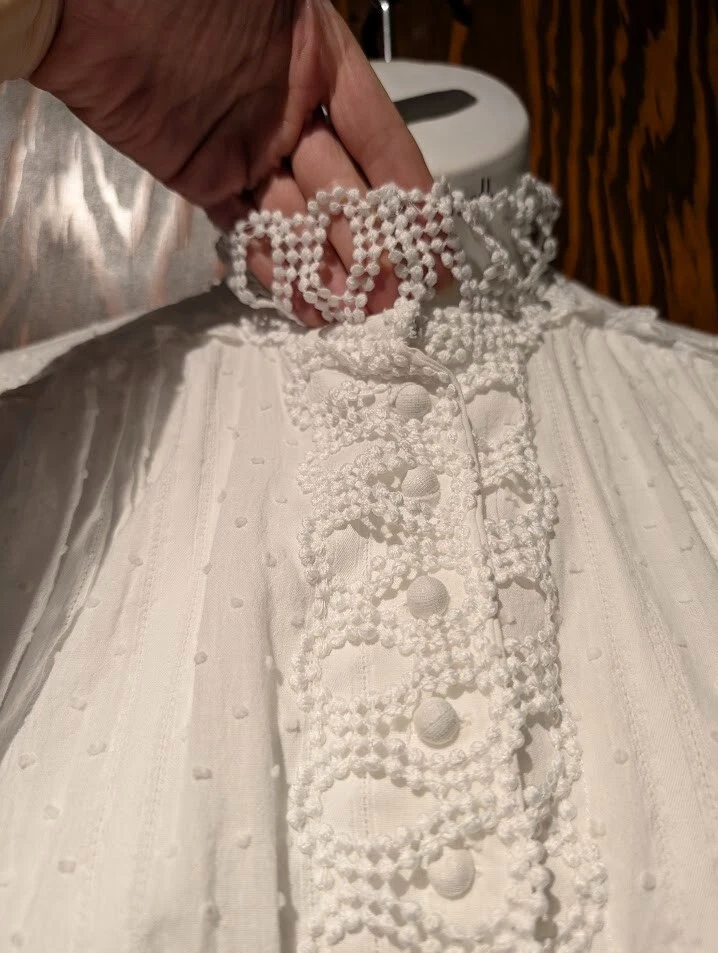 ELLIATT Raro Muestra "Azure" S Blanco Eduardiano/Pradera Encaje Blusa Vestido 3F Foto 4 de 4