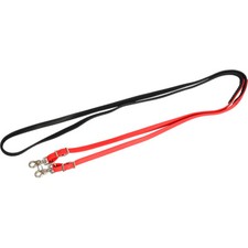 GOTOWE-Czerwone WODZE SZLAKOWE z SUPERGRIP i ZATRZASKIEM wykonane z Beta Biothane