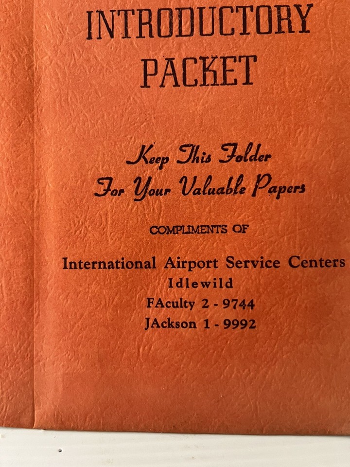 Gulf Oil Old Logo Folder Idlewild N. Y. International Airport eBay