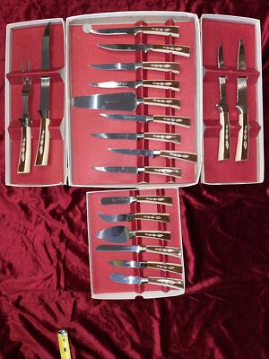 Vintage Sheffield English Blades 19 Piece Cutlery Treasure Chest