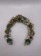 Vintage Horseshoe Jewelry Collage Gold Tone OOAK Rare Estate Find