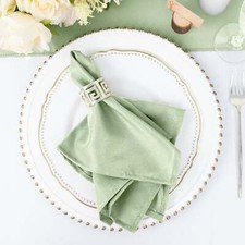25 pcs Sage Green Premium Polyester 17x17" TABLE NAPKINS Wedding Party Kitchen