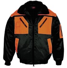 4 in 1 Pilotenjacke Arbeitsjacke gefüttert Winterjacke Bomberjacke Baujacke Pelz