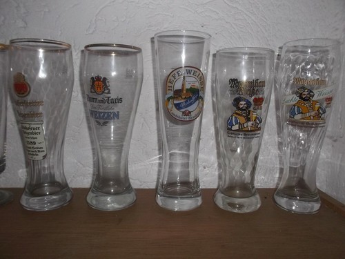 9 x 1/2 Ltr./ 1 x 0,3 Ltr aus Sammlung  Weizenbierglässer, Brauereiglässer, - Bild 6 von 8