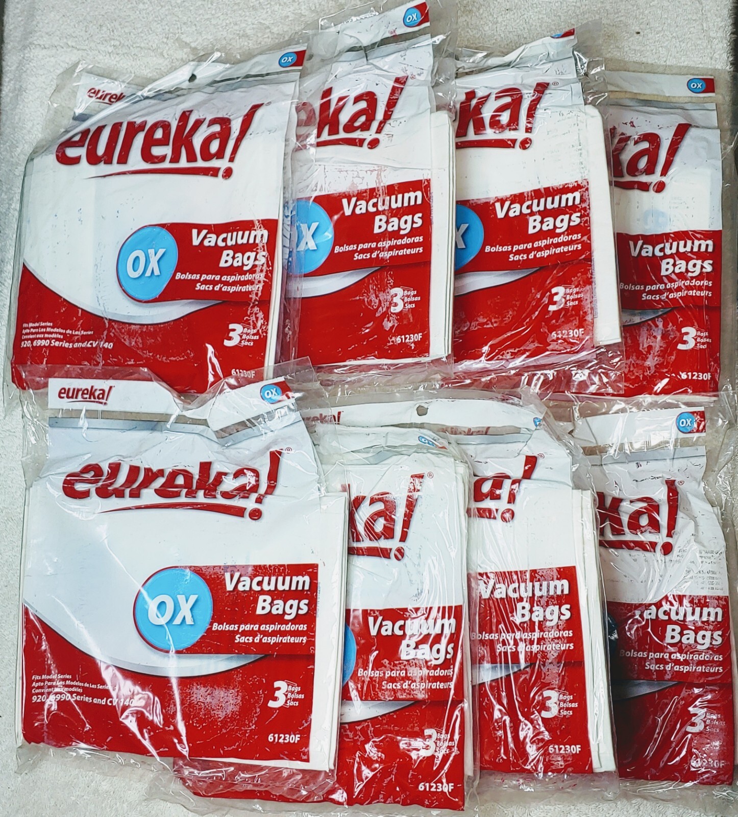 8 X Packs Genuine Eureka ‘OX’ Vacuum Bags For Models 920, 6990 Series