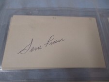GENE FREESE AUTOGRAPHED INDEX CARD
