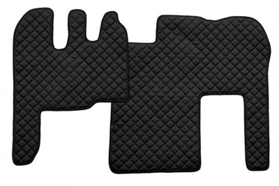 For Renault Magnum 2002-2010 Black LHD Truck With Yellow Eco Leather Mats