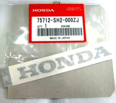 Honda Genuine OEM 75712-SH2-000ZJ Rear Decal Sticker Emblem Badge