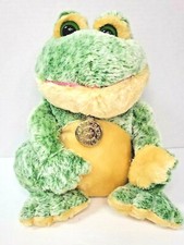Dan Dee Collector's Choice Green w Yellow Frog Plush SITTING 12"