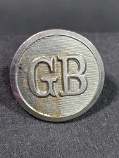 VINTAGE GB BRASS UNIFORM BUTTON  Superior Quality  EX COND  18