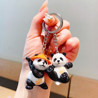 Cartoon Panda Keychain Pendant Cute Panda Pendant Backpack Decorations Gifts