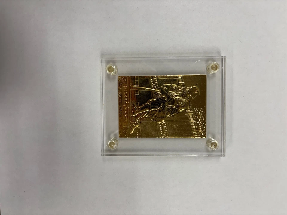 Карта Микки Мэнтла 1992 Pinnacle Highland как новая ограниченный выпуск золотая как новая 109/500 - Изображение 3 из 4