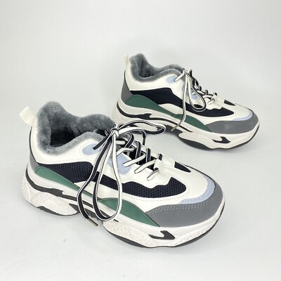 L Bites AKSPORT Women's Size 35 (US 4 - 4.5) Athletic Sneakers Chunky Colorblock