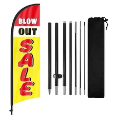 Blow Out Sale Swooper Flag 8FT with Pole, Feather Banner for Sale Promotion