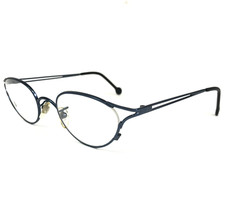 Vintage la Eyeworks Eyeglasses Frames SAVANA 417 Blue Cat Eye Semi Rim 45-20-130