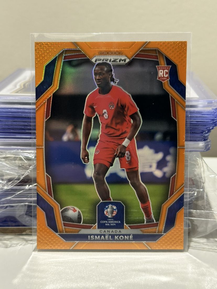 2024 Panini Prizm Copa America Ismael Kone Rookie Orange 7/25 Canada Marseille